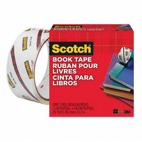 Taśma klejąca SCOTCH Book Repair (845), do naprawy książek, 38,1mm, 13,7m, transparentna