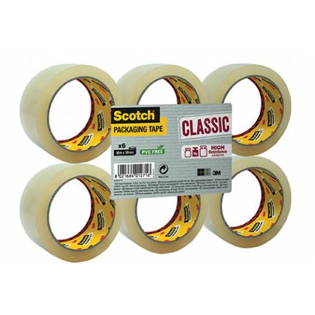 Taśma pakowa Scotch Classic (CL.4850.F6.T), 48mm, 50m, 6szt, transparentna