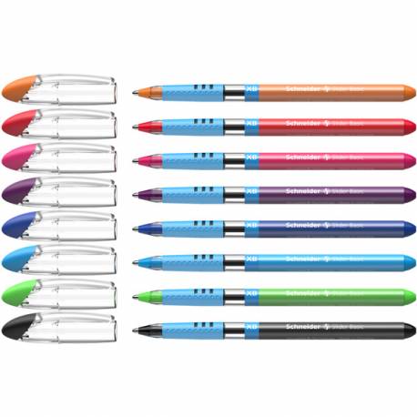 Długopis Schneider Slider Basic, XB, 6+2, etui z mix kolorów