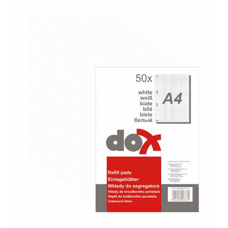 Wkład do segregatora Dox A4 50 kartek, biały