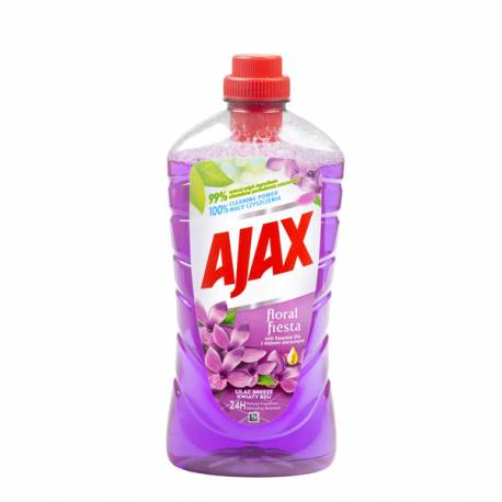 Płyn do mycia podłóg, środek do czyszczenia Ajax 1L, lavenda kwiaty bzu