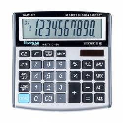 Kalkulator biurowy DONAU TECH, 10-cyfr. wyświetlacz, 136x134x28 mm, srebrny