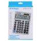 Kalkulator biurowy DONAU TECH, 12-cyfr. 210x154x37 mm, metalowy, srebrny