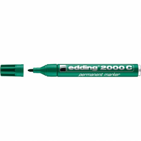 Marker permanentny, pisak niezmywalny, Edding 2000, okrągły, zielony