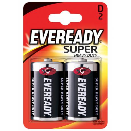 Bateria alkaliczne, EVEREADY Super Heavy Duty, D, R20, 1, 5V, 2szt.