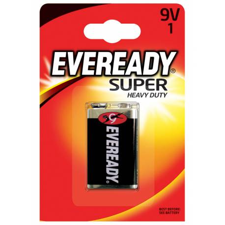 Bateria alkaliczne, EVEREADY Super Heavy Duty, E, 6F22, 9V
