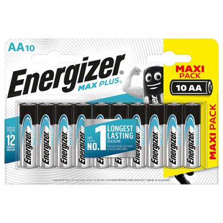 Bateria alkaliczne, ENERGIZER Max Plus, AA, LR6, 1,5V, 10szt.