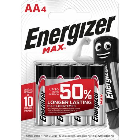 Bateria alkaliczne, ENERGIZER Max, AA, LR6, 1,5V, 4szt.