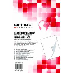 Blok do flipchartów, OfficeP, kartki gładkie, 65x100cm, 50 kart, biały