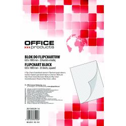 Blok do flipchartów, OfficeP, kartki w kratkę, 65x100cm, 20 kart, biały