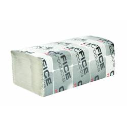 Ręczniki ZZ makulat ekon OfficeP, 1-warst, 4000 listków, 20szt, szare