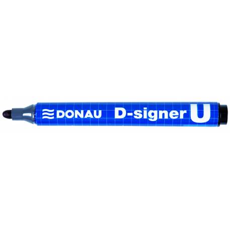 Marker permanentny, pisak Donau D-Signer U, okrągły, czarny