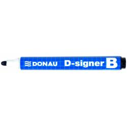 Marker suchościeralny, pisak do tablicy, Donau D-Signer B, okrągły, czarny
