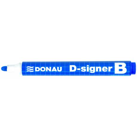 Marker suchościeralny, pisak do tablicy, Donau D-Signer B, okrągły, niebieski