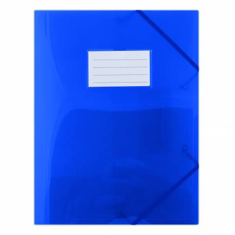 Teczka z gumką, teczka plastikowa na dokumenty A4, z etykietą, Donau niebieska