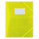 Teczka z gumką, teczka plastikowa na dokumenty A4, z etykietą, Donau żółta