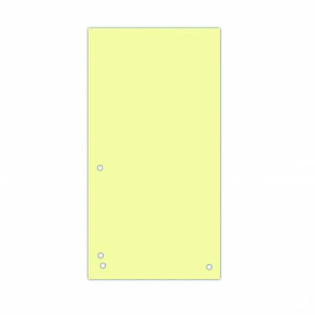 Przekładki kartonowe, separator 1/3 A4, 235x105mm, 100szt, żółte