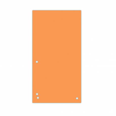 Przekładki kartonowe, separator 1/3 A4, 235x105mm, 100szt, pomarańczowe