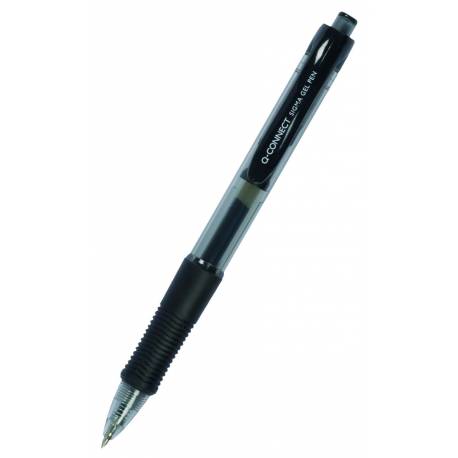 Długopis automatyczny żelowy Q-Connect 0,5mm (linia) czarny