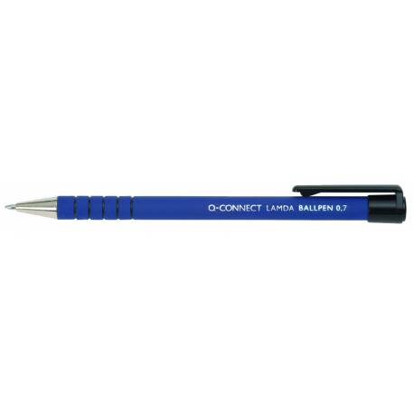 Długopis automatyczny Q-Connect LAMBDA, 0,7mm, niebieski