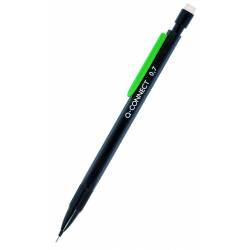 Ołówek automatyczny Q-Connect 0,7mm, czarny, GRATIS - grafity