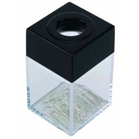 Pojemnik na spinacze, magnetyczny Q-Connect, mały, transparentny czarny