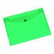 Teczka kopertowa A4, koperta plastikowa na zatrzask, transparentna zielona