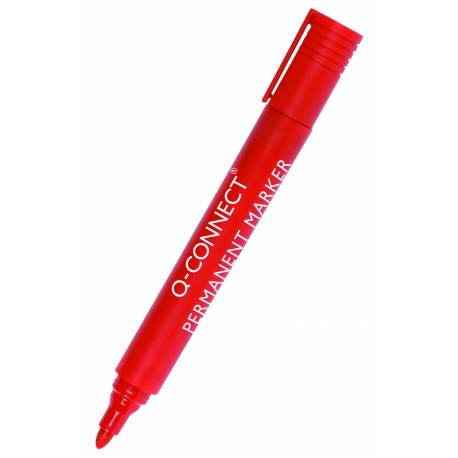 Marker permanentny, pisak Q-Connect, okrągły, 1, 5-3mm (linia) czerwony