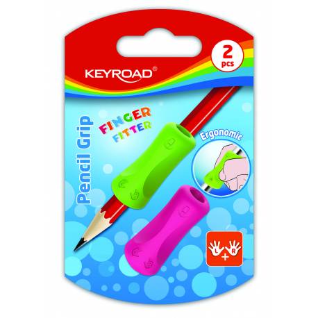 Uchwyt ergonomiczny KEYROAD Pencil Grip, 2szt, mix kolorów