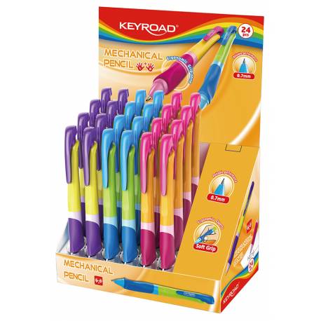 Ołówek automatyczny KEYROAD Easy Writer, 0,7mm, mix kolorów
