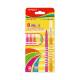 Flamastry KEYROAD Fiber Marker, neon, 8szt, mix kolorów