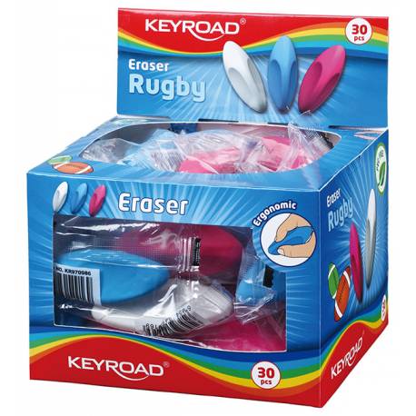Gumka uniwersalna do ścierania KEYROAD Rugby, mix kolorów
