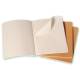 Notesy MOLESKINE Cahier Journals XL 19x25cm, zestaw 3 zeszytów B5 gładki, 120 stron, piaskowy