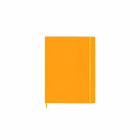 Notatnik B5+, notes MOLESKINE Classic XL 19x25cm linie, twardy, orange yellow, 192 strony, pomarańczowy