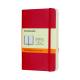 Notatnik A6, notes kieszonkowy MOLESKINE P 9x14cm w linie, miękki, 192 strony, czerwony