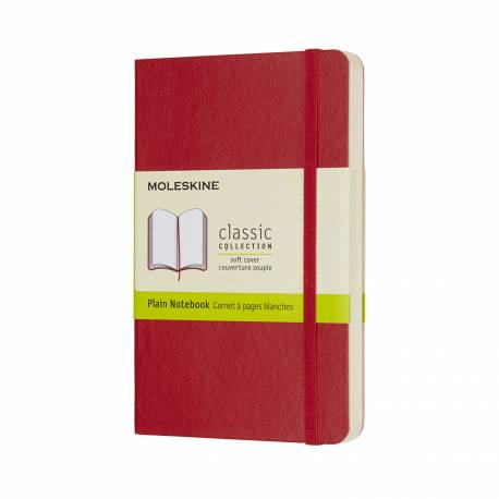 Notatnik A6, notes kieszonkowy MOLESKINE P 9x14cm gładki, miękki, 192 str, czerwony