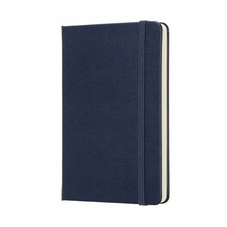Notatnik A6, notes kieszonkowy MOLESKINE P 9x14cm w linie, twardy, sapphire blue, 192 str, niebieski