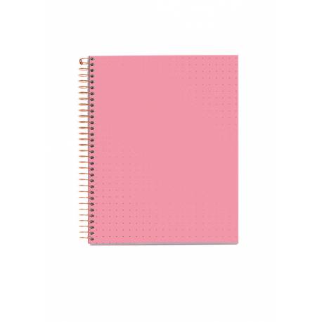 Kołonotatnik A5, notes w kratkę, 120 kartek, pink bella garden MIQUELRIUS NB-4