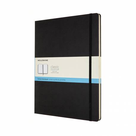 Notatnik A4, notes MOLESKINE Classic XXL 22x28 cm w kropki, twardy, 192 str, czarny