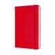 Notatnik A5, notes MOLESKINE Classic L 13x21cm w linie, twarda oprawa, scarlet red, 400 stron, czerwony