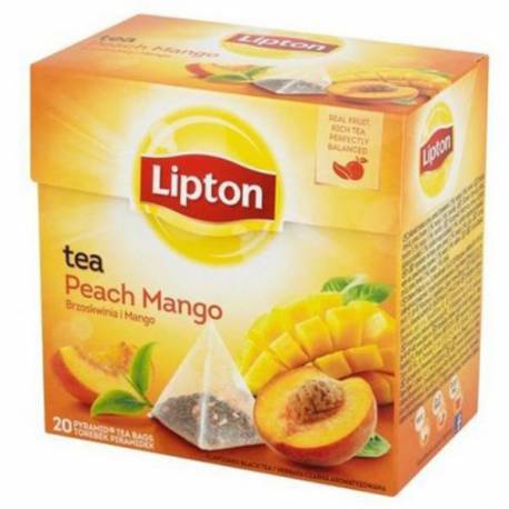 Lipton piramidki herbata owocowa Brzoskwinia i mango 20 saszetek