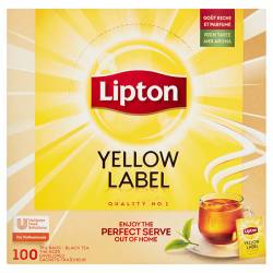 Lipton Classic, herbata w kopertach, czarna, Yellow Label 100 szt