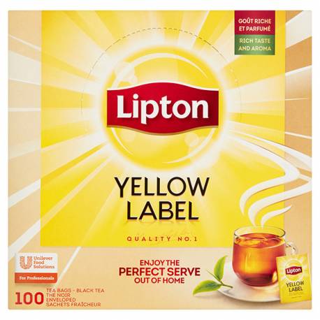 Lipton Classic herbata w kopertach czarna Yellow Label 100 szt