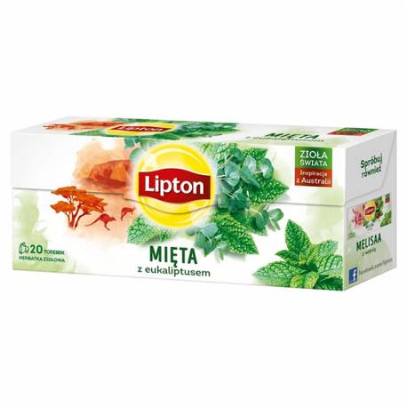 Lipton herbata ziołowa Mięta z eukaliptusem 20 saszetek