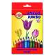 Kredki szkolne, ołówkowe grube, Koh-i-noor Omega Jumbo, 12 kolorów