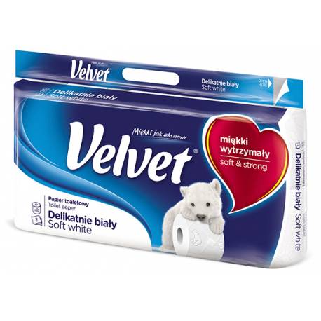 Papier toaletowy Velvet XXL KOLOR (8 rolek) biały