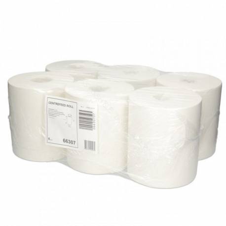 Ręczniki papierowe w rolce Tork 66307, 1-W, 275m, 6 rolek, system M2, biały ręcznik jednorazowy