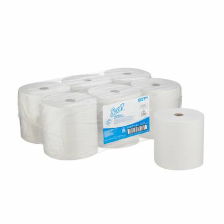 Ręczniki papierowe w rolce Kimberly-Clark Scott XL, makulatura, 354 m, białe, 6 rolek