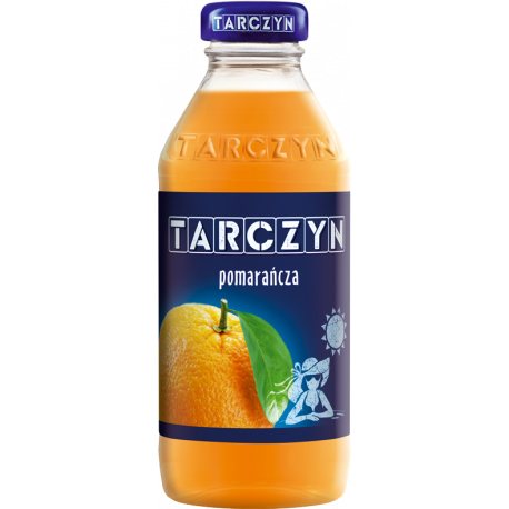 Sok Tarczyn 0,3L, pomarańczowy, szklana butelka
