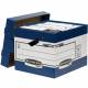 Pudła archiwizacyjne Bankers Box ERGO-Box, na 4 pudełka 8cm, kartonowe pojemniki zamykane na dokumenty, 10 sztuk